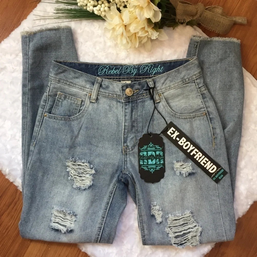 Rebel By Right NWT Ex-Boyfriend Distressed Skinny - Picture 7 of 8